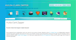 Desktop Screenshot of huldaclarkzapper.com